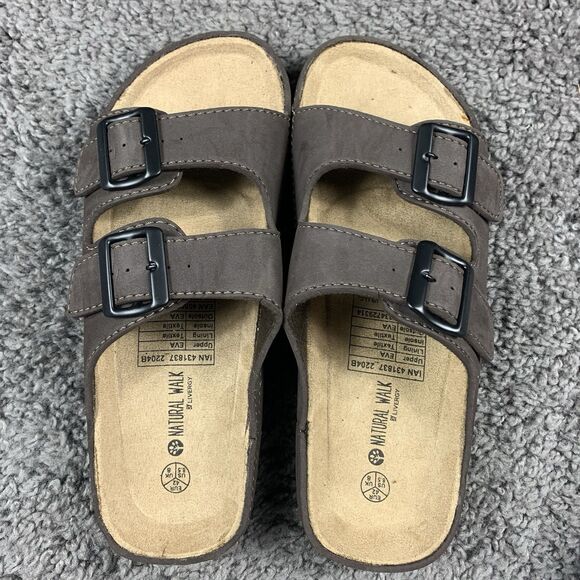 Natural Walk Men's Slide Sandals Brown Synthetic Size 8.5 - Picture 6 of 7